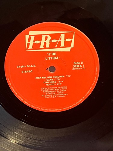 Litfiba-17 Re-vinile doppio Lp Italy 13 dic. 1986 IRA 508006-1 Raro - Foto 6 di 10