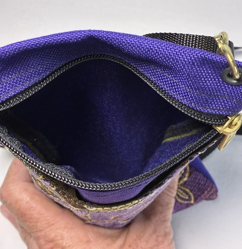Danny K Cellphone Crossbody Mini Travel Purse w/Adj Strap in Neptune Purple NWOT - Picture 8 of 12