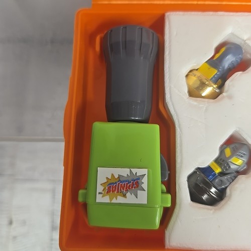 VTG 1987 Tomy Spinjas 2 Launchers & 2 Warriors Orange Case w/ Foam Parker Bros. - Picture 5 of 12