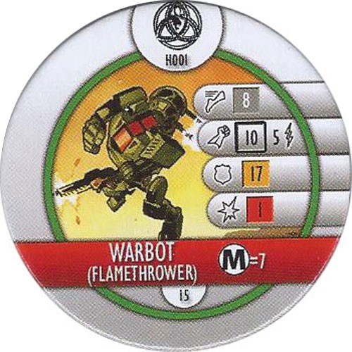 Heroclix Marvel Fear Itself OP WARBOT (FLAMETHROWER) #H001 horde token - Picture 1 of 1