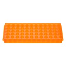 60 Wells Tube Rack, 1 Pcs Vial Rack for Tubes 0.2/0.5/1.5/2ml, Orange