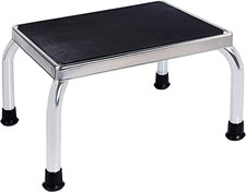Vaunn Medical Foot Step Stool 350lbs Heavy-Duty Welded Chrome Without Handle 