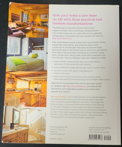 Easy Home Makeovers : Transformations for Living Space Mervyn Kaufman 2007 PB - Picture 2 of 4