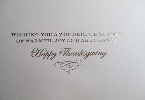 Papyrus 3D Gold Turkey Thanksgiving Greeting Card ~ Warmth, Joy, Abundance - Picture 3 of 3