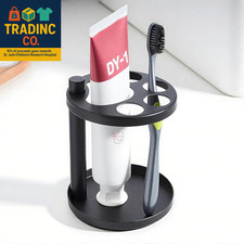 Metal Toothbrush Holder Stand for Bathroom: Stainless Steel Ventilated Organizer