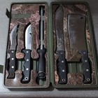 Meyerco 5pc Game Processing Knife Set Cleaver Sharpener Green Case MT-003 — photo 2