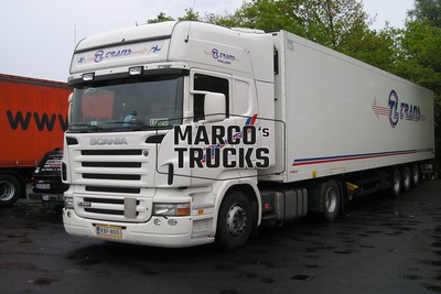LKW Foto Scania R420 Kühlsattelauflieger Finnland weiß TRANS FINLAND #d9jh