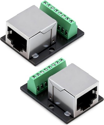 2PCS RJ45 Breakout, RJ45 Ethernet Single Female Connector Breakout Board, RJ45 E