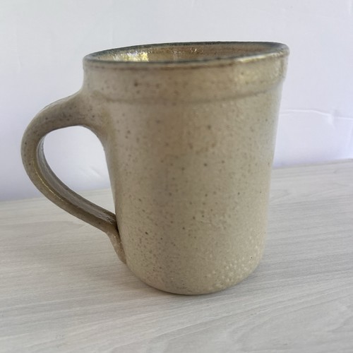 Taza de cerámica Monroe Salt Works Maine Moose 4" 12 oz. Borde verde/gris hecho a mano - Imagen 3 de 9