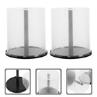 4 Pcs Large Capacity DVD Storage Bucket Clear Plastic CD Holder Organizer