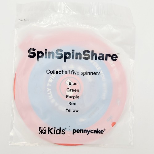 *Set of 6* Chick-fil-A Kid's Meal Toy SPIN SPIN SHARE Pennycake Blue Red Yellow - Picture 2 of 7