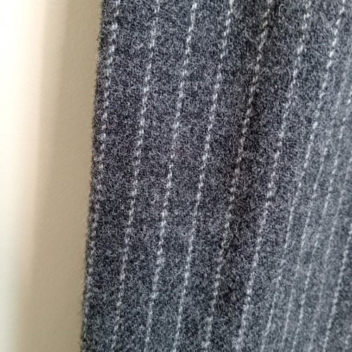 Ines de la Fressange Uniqlo 70% Wool Pants 27 Pinstripe Slim Tapered Lined Grey - Picture 5 of 13
