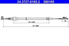 ATE Seilzug, Feststellbremse 24.3727-0165.2 für SEAT VW