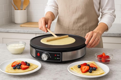 Morning Star Electric Crepe Maker, Nonstick Multi-Function 12'' Inch - Picture 5 of 9