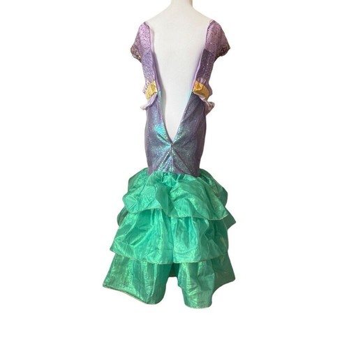 Disney Deluxe Little Mermaid Ariel Costume Halloween Cosplay Pretend 12 Fantasy - Picture 4 of 10