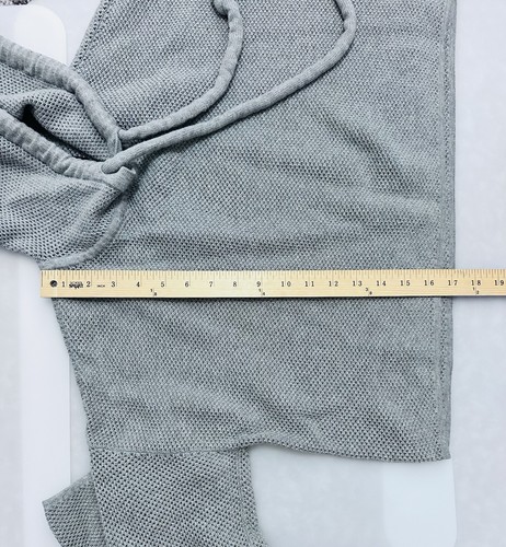 Kendall + Kylie Cropped Hoodie SweaterLoose Fit Wide Sleeve Heather Gray Size XS - Picture 6 of 6