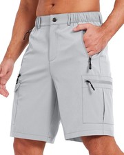 Mens Hiking Cargo Outdoor Shorts 9 inch Lightweight Quick Dry Casual Walking