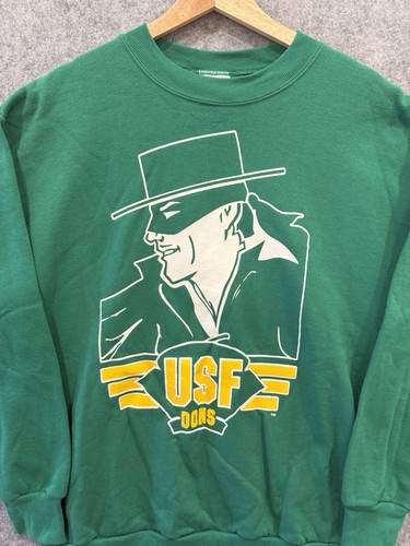 Felpa USF Dons Vintage Uomo XL College Sports USA University San Francisco - Foto 2 di 3