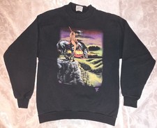 Rare Vintage 90s Native American Crewneck Sweatshirt Adult Medium Horse Art