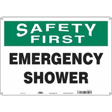 CONDOR 471D67 Safety Sign, 14 in Height, 20 in Width, Polyethylene, Horizontal