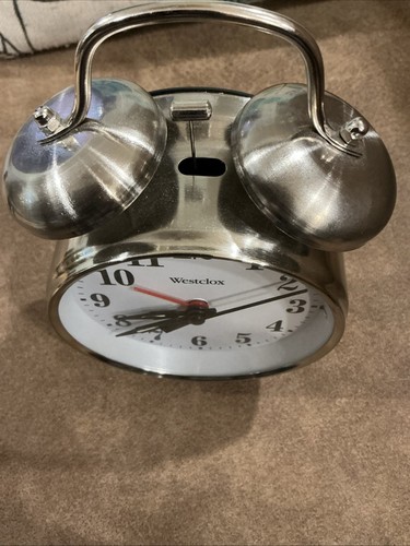 Westclox Big Ben Loud Alarm Clock for Heavy Sleepers Twin Bell Vintage Silver - Picture 5 of 5