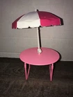 VINTAGE BARBIE BACKYARD PLAY PATIO SET REPLACEMENT TABLE W/UMBRELLA