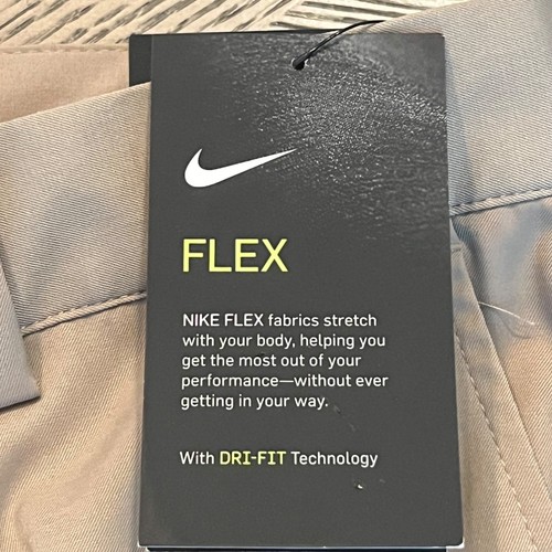 NWT Nike Dri Fit Flex Performance Golf Pants Mens 34x34 Khaki Stretch - Picture 8 of 10