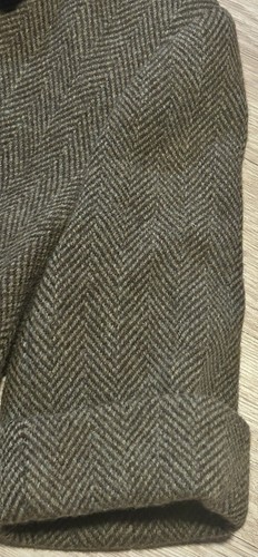 Ralph Lauren Cropped Blazer Herringbone Size 4 Brown Tweed 100% Wool Jacket - Picture 14 of 21