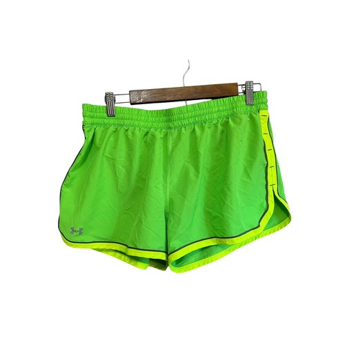 Under Armour Damen Lauf Sport Shorts neongrün Activewear Gym
