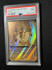 2024 DISNEY LORCANA EN 6 AZURITE SEA ENCHANTED RAFIKI 208 ETHEREAL GUIDE PSA 9