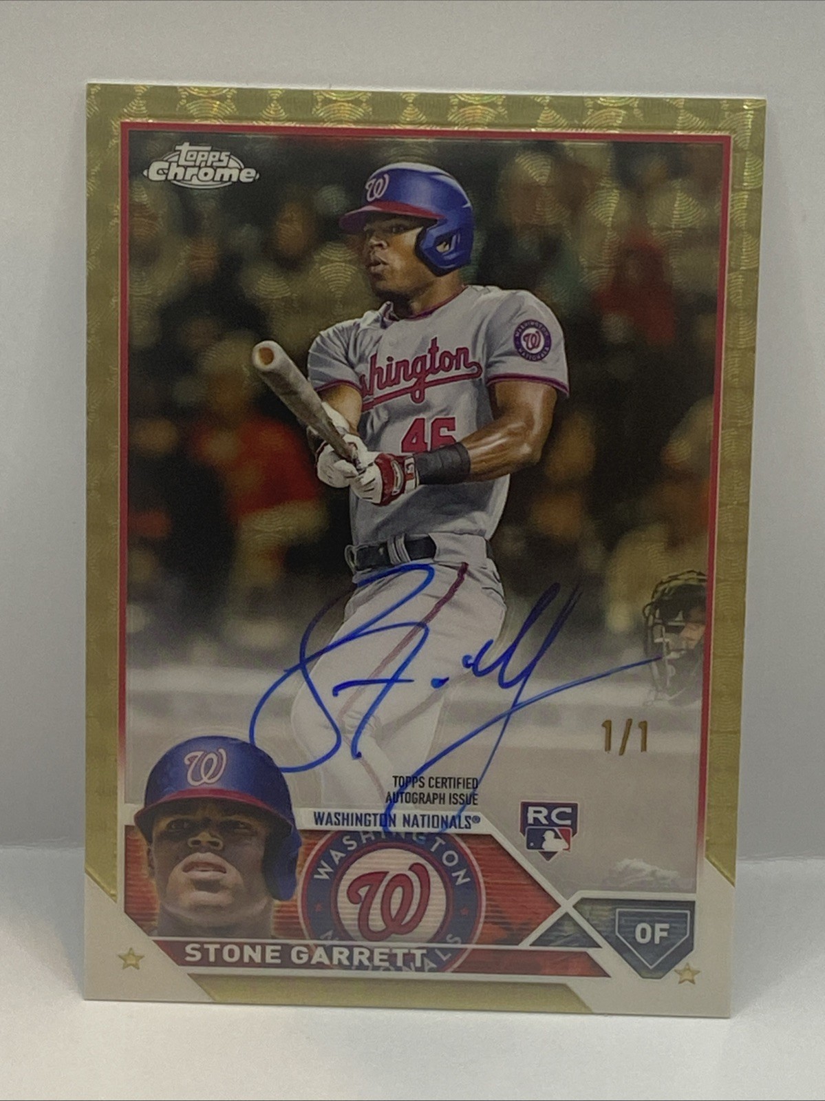 2023 Topps Chrome Stone Garrett Rookie On Card Superfractor Auto #1/1 SP SSP