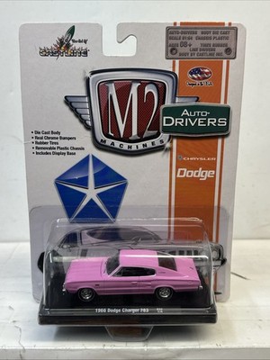 2015 M2 Machines Auto Drivers R32 1966 Dodge Charger 383 Pink New