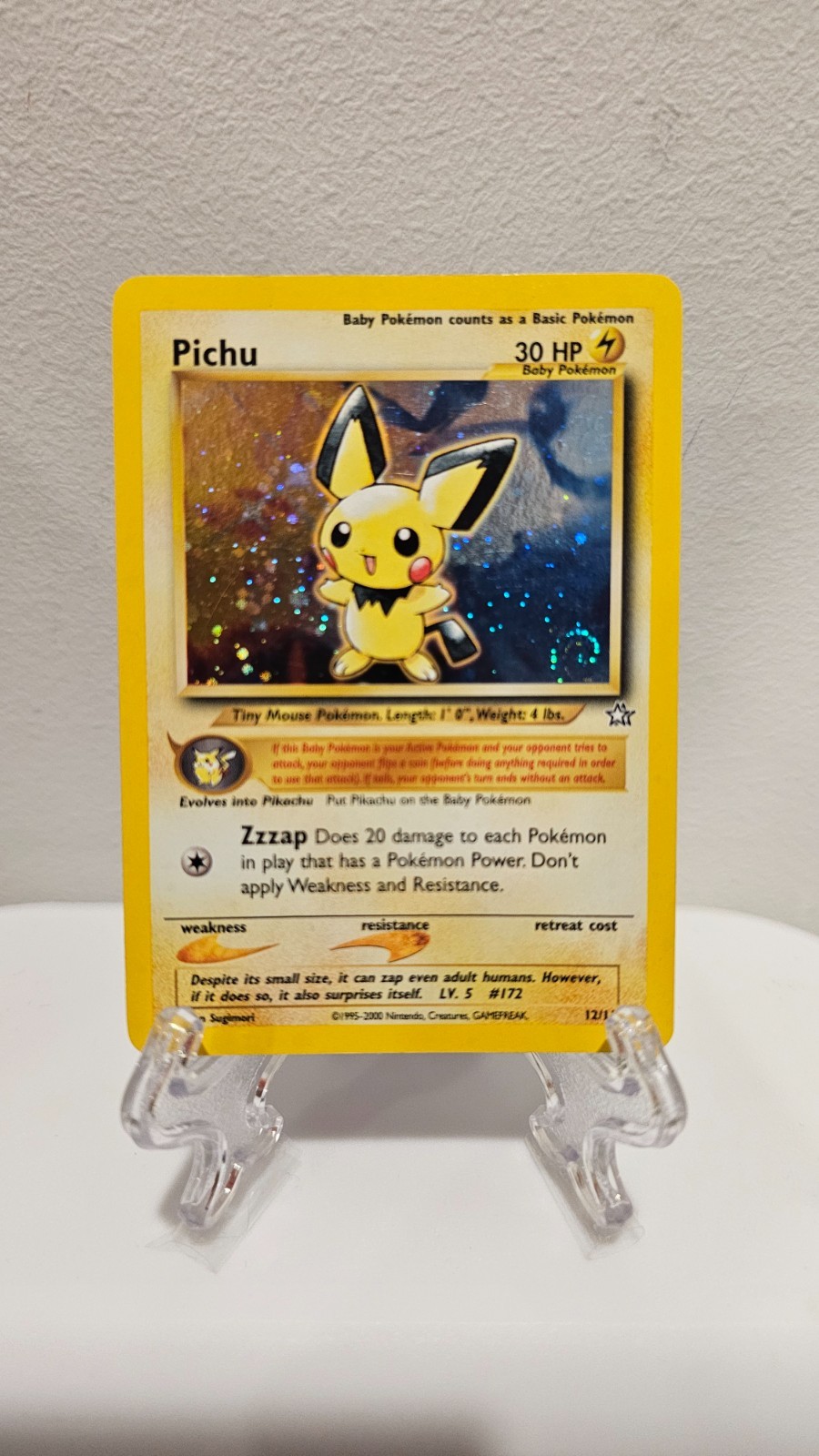 Pichu #12 Holo Pokemon Neo Genesis POKEMON 2000 NEAR MINT