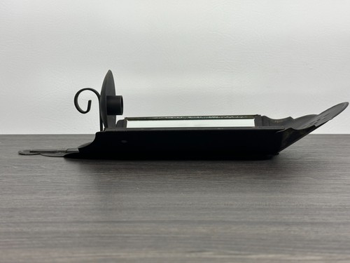 Burnished Metal 3D 5 Panel Mirrored Wall Sconce Candle Holder - Picture 9 of 19