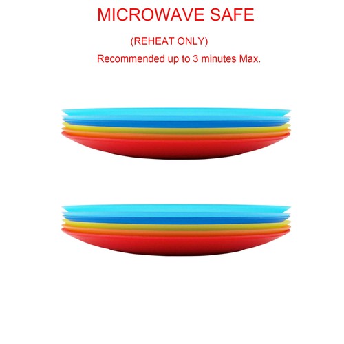 Plastic Dinner Plates Reusable - Unbreakable Lightweight Flat Plates 10 inch ... - Bild 2 von 8