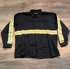 Red Kap Hi Vis Work Shirt 2XL Dark Navy Reflective Industrial Uniform
