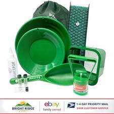 Compact Gold Prospecting Kit with 12" Sluice Box and Essential Mining Tools