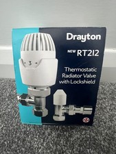Drayton NEW RT212 Thermostatic Radiator Valve with Lockshield 15mm