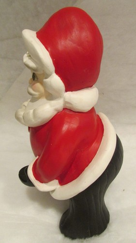 Statuina Babbo Natale vintage metà secolo mod ceramica gesso 10" in piedi - Foto 6 di 7
