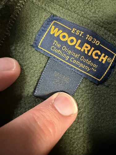 Woolrich Quarter Zip Sweater Mens 2XL Olive Wool Fleece Pullover - Picture 2 of 6