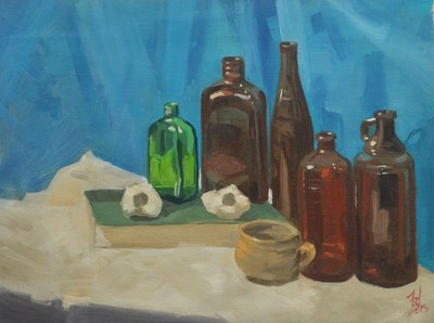 Original Oil Painting 12x16 Contemporary Still Life Impressionist Fine Art
