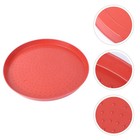 4 pcs Feed Plates Food Containers Feeding Tray Pads Poultry Food Tray (Red)