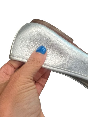 Women's Sophia Webster Bo Silver Leather Pom Pom Ballet Ballerina Flats 38 7.5 - Picture 14 of 24