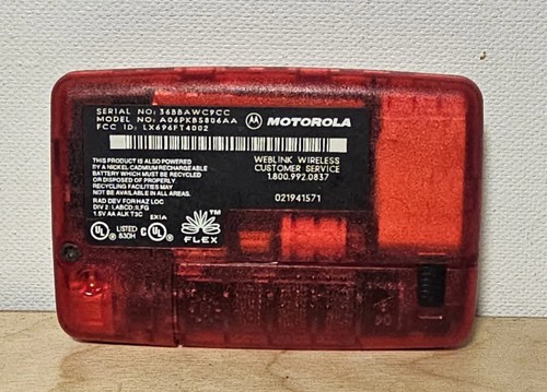 Red Motorola T900 Talkabout 2 Way Pager Great Condition Works - Photo 9/12