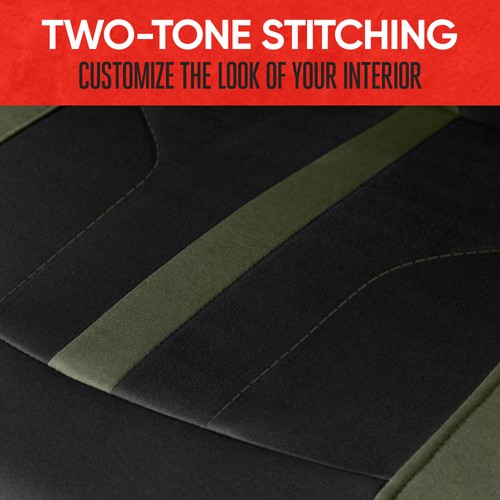Motor Trend Green Cloth Car Seat Covers for Front Seats – Premium Automotive ... - Picture 7 of 7