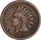 1861 US Indian Head Cent - Fine Condition