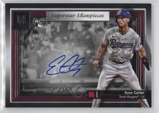 2024 Topps Museum Collection Superstar Showpieces /25 Evan Carter Rookie Auto RC