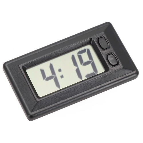Classic Black LCD Digital Display Car Dashboard Clock with Calendar Portable - Picture 11 of 12