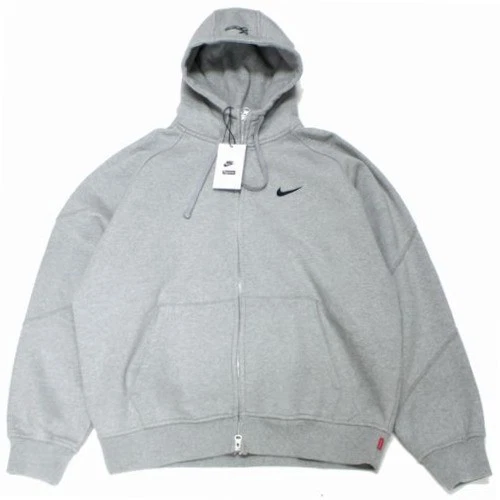 Sweat à capuche zippé suprême Nike 25SS M gris