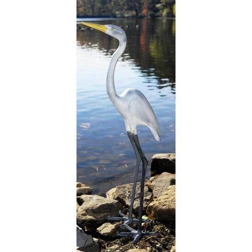 ACHLA DESIGNS Great Egret I Outdoor Garden Statue, 43 in. Tall White Painted - Picture 4 of 4